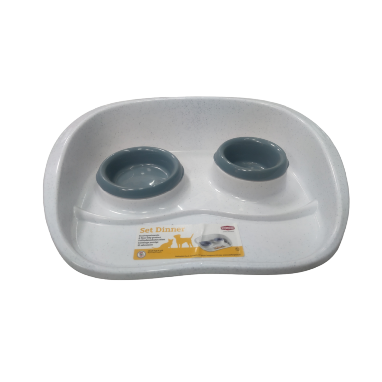 Stefanplast, Сет за хранене на куче/коте - сиво