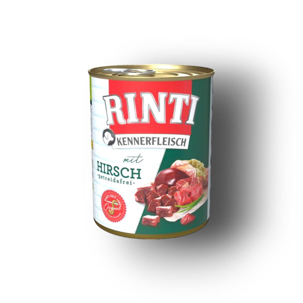 1000 x 1000 (445) Rinti Kennerfleisch, Кучешка консерва, еленско месо, 800 гр. - Image 1