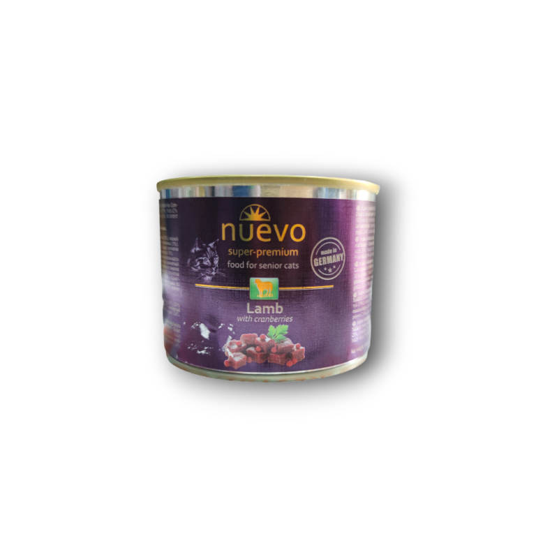 Nuevo Cat Adult, Консерва за котка, агнешко с боровинки, 200гр