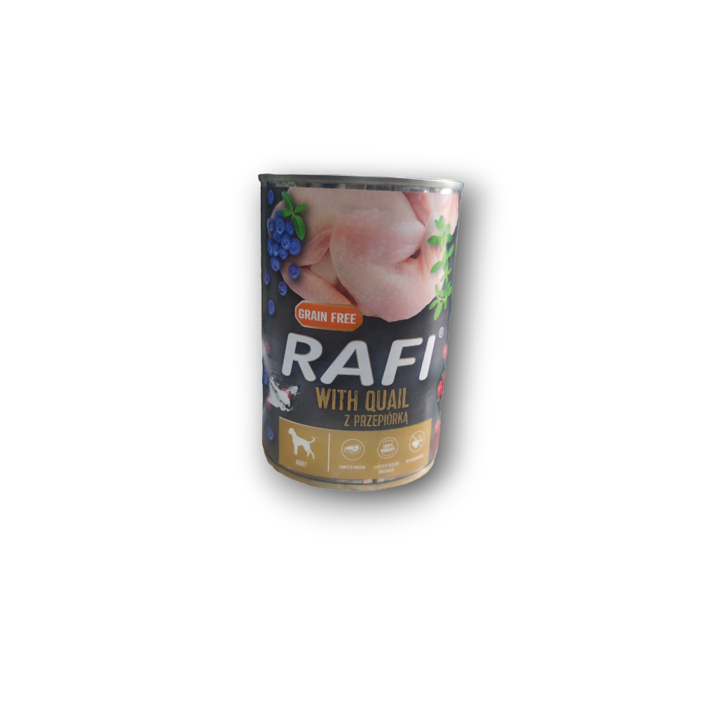1000 x 1000 (520) Rafi Adult консерва за кучета - пъдпъдък и боровинки, 400 гр - Image 1