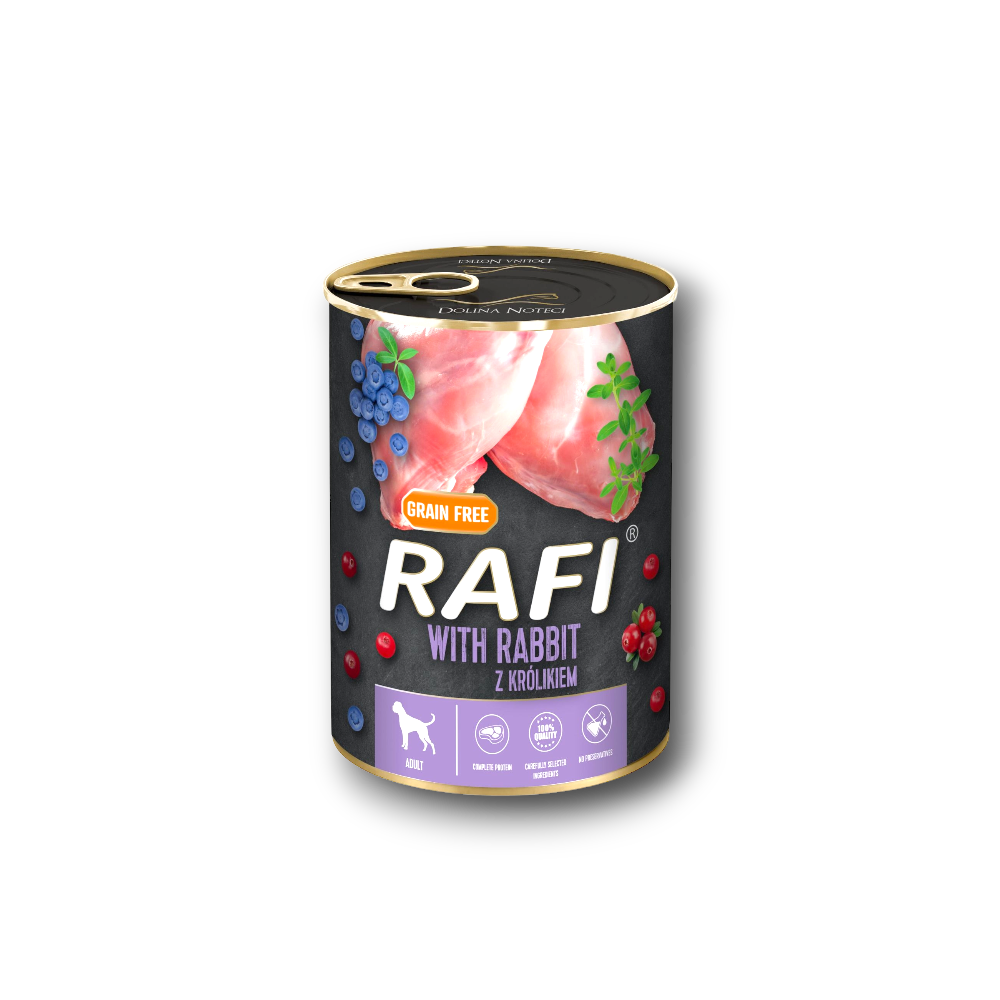 1000 x 1000 (521) Rafi Adult консерва за кучета - заек и боровинки, 400 гр - Image 1