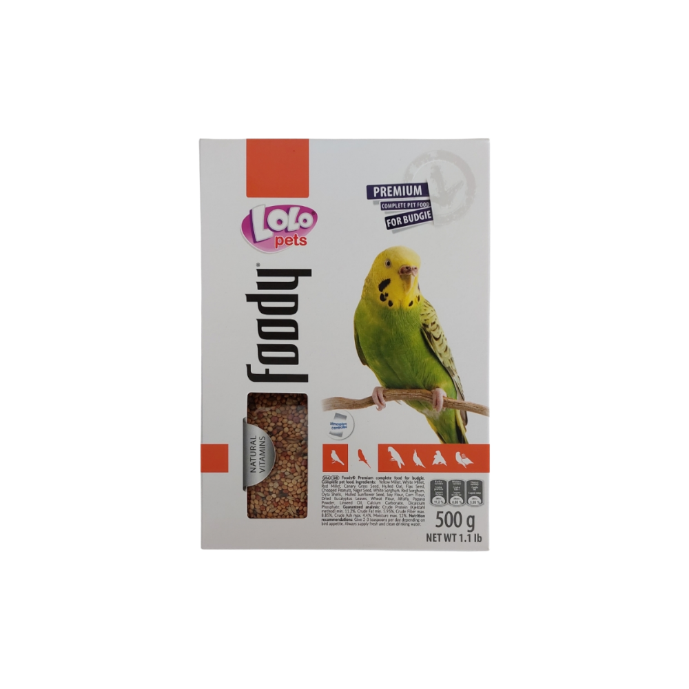 Храна за вълнисти папагали Lolo Pets Foody, 500 гр