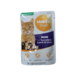 IAMS, Пауч за котка,сочно агнешко и черен дроб в желе,85 гр.