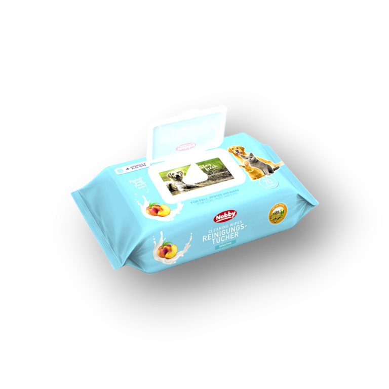 Почистващи кърпички за домашни любимци Nobby, 70 броя, 20х15 см.