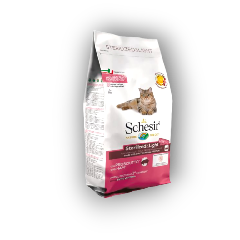 Schesir Sterilized and Light, Храна за кастрирани котки, С прошуто, 400г