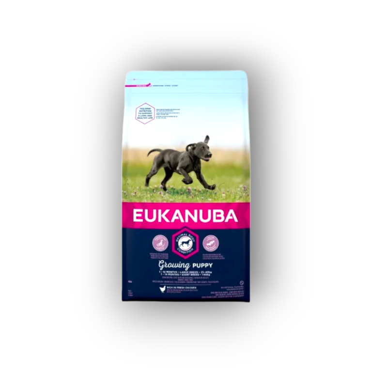 Eukanuba Puppy Large Breed, храна за кученца от големи породи с пиле, 3кг