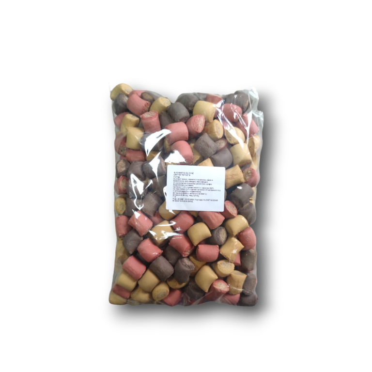 Бисквитки за куче цветни топчета, 1кг