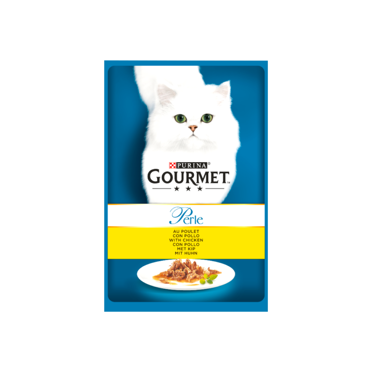 PURINA® GOURMET®  Perle Котки в зряла възраст,Печено месо в Сос, Пиле, Мокра храна, пауч, 85g