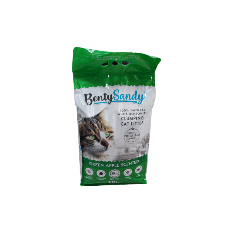 Benty Sandy Ultra Clumping Cat Litter – бентонитова тоалетна за котки, с аромат на ябълка, 10L.