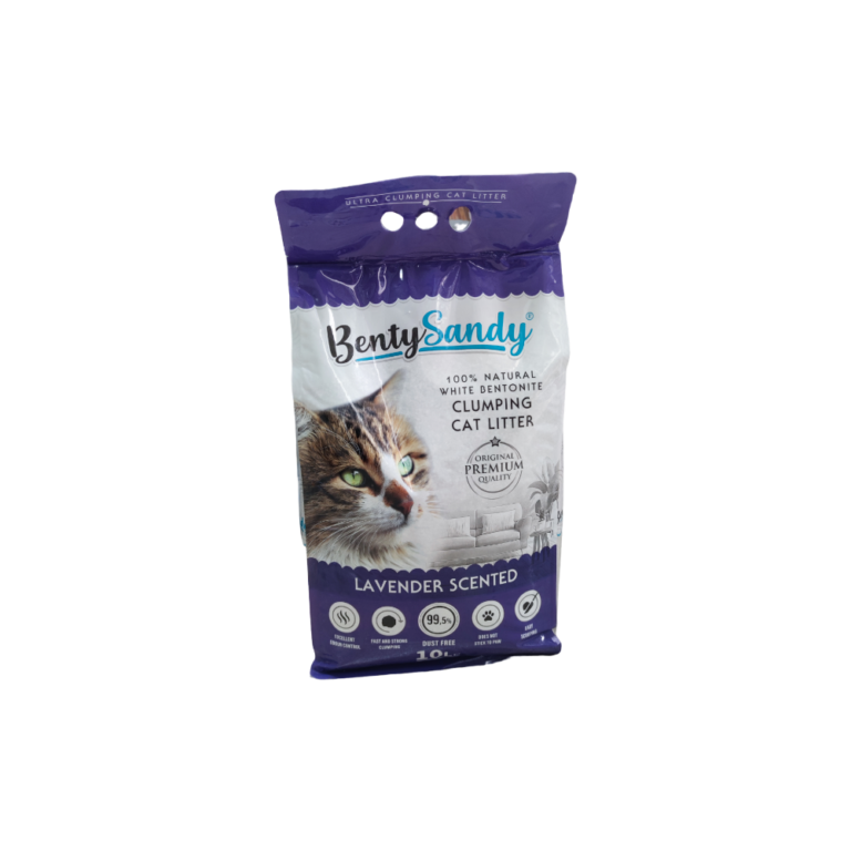 Benty Sandy Ultra Clumping Cat Litter – бентонитова тоалетна за котки, с аромат на лавандула, 10L.