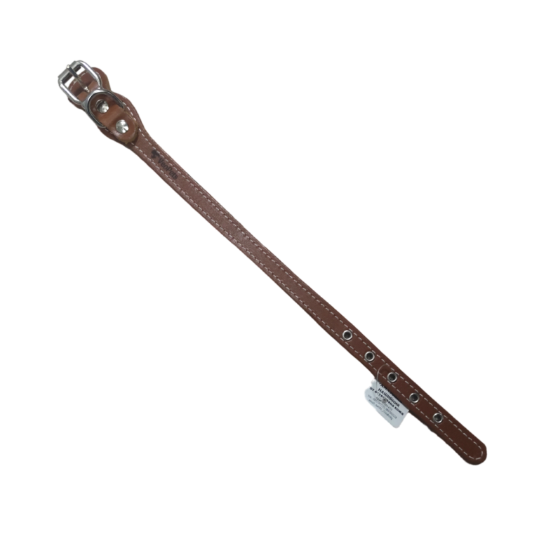 Нашийник за куче от естествена кожа - 1.5-40см НАТУРАЛЕН