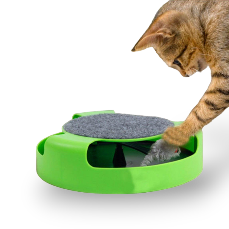 Котешка играчка с въртяща се мишка на 360 градуса