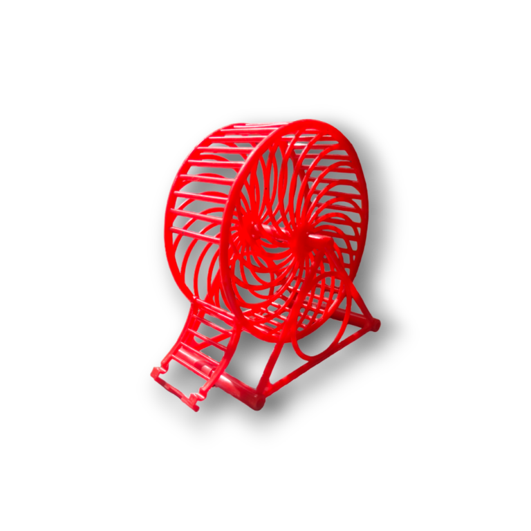 Пластмасова колело за гризачи, 12,5 x 7,8 cm Червено