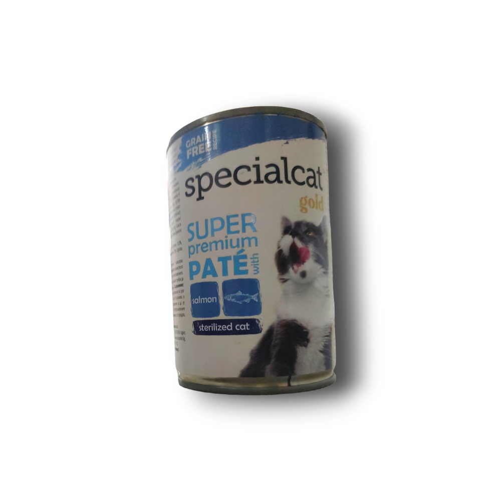 1000 x 1000 (468) SPECIAL CAT Пастет без глутен, за кастрирани котки със сьомга, 400 гр - Image 1