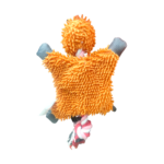 VEO, Кучешка играчка, шумолящо пиле с въже-оранжево - Image 2