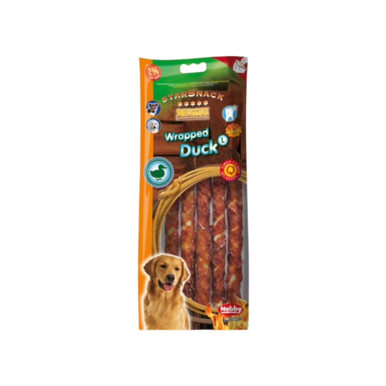 Nobby,Лакомство Nobby StarSnack BBQ Wrapped Патица Large 128г