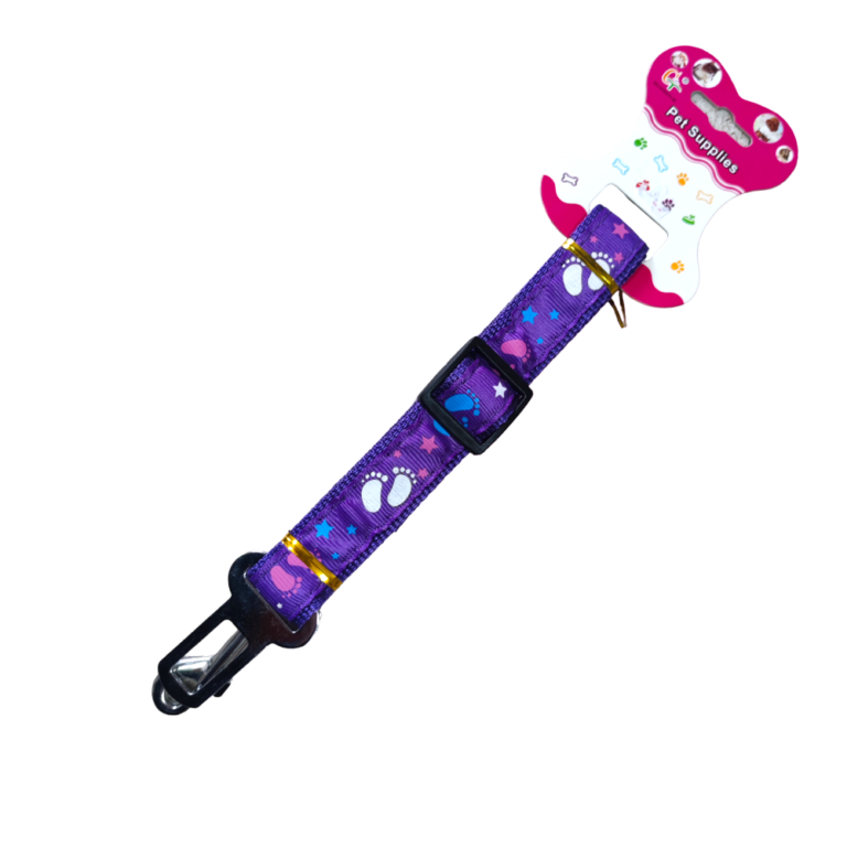 Dog Safety Belt /Повод За Кола/-2,5смх37-50см - Лилав