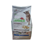 Natural Trainer Cat Hairball with Chicken - висококачествена суха храна против образуването на космени топки, за котки над 1 година с пиле и червени боровинки - 1.5 кг.