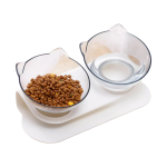 Veo Lifestyle for Pets – Двойна купа за котки под ъгъл – удобно и здравословно хранене