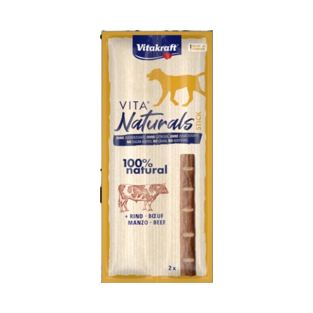 1000 x 1000 (42) Vita Naturals® Stick - ПРЪЧИЦА ЗА КУЧЕ с ГОВЕЖДО, 2 бр. 100% натурална, Vitakraft - Image 1