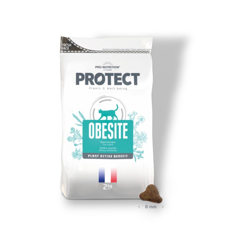 Pro-Nutrition Flatazor Protect Obesite, Пълноценна диетична храна за котки с наднормено тегло, 2 кг - ниска калоричност, гарантирано засищане на глада, 69% протеини от животински произход! 2 kg