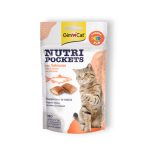 GimCat Nutri Pockets – Хрупкави джобчета със Сьомга + Омега 3 и 6, 60 г