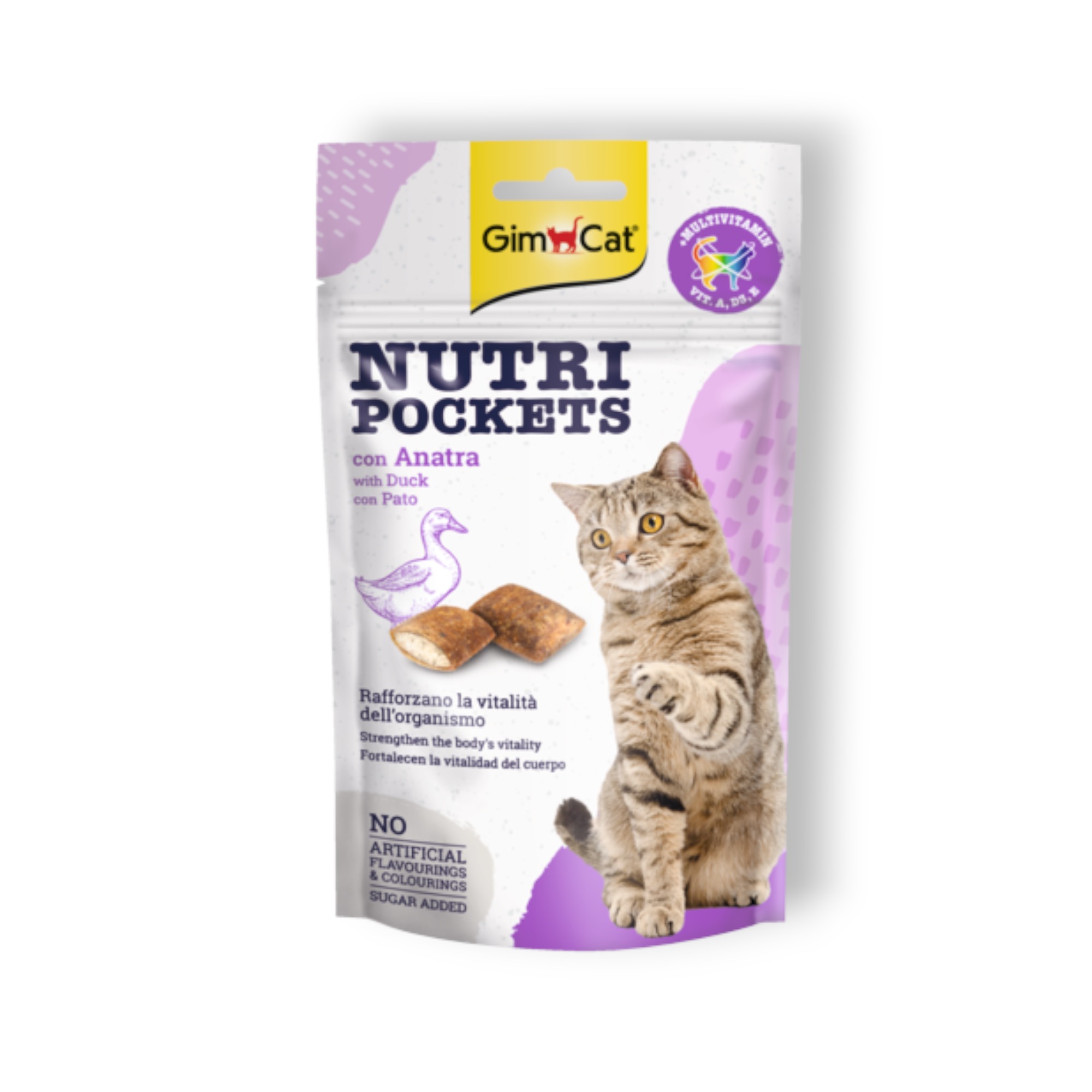 1000 x 1000-PhotoRoom (21) GimCat Nutri Pockets – Хрупкави джобчета с патица + витамини, 60 г - Image 1