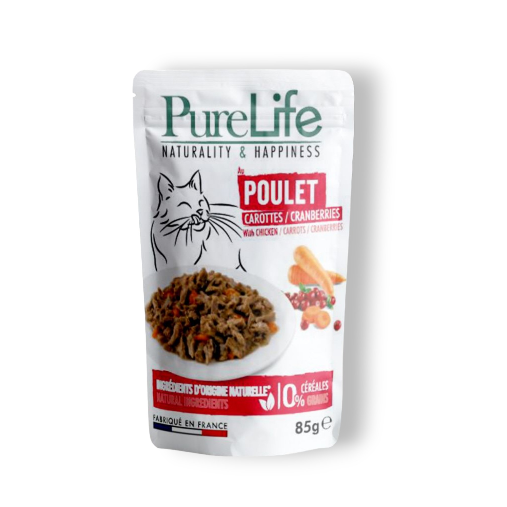 1000 x 1000-PhotoRoom (24) Pure Life пауч за котки - филенца с пилешко в грейви сос с моркови и червени боровинки - Image 1