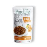 Pure Life пауч за котки - филенца с пуешко в грейви сос с тиква и цитрусови плодове