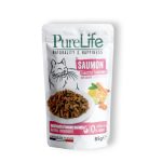 Pure Life пауч за котки - филенца със сьомга в сос грейви с моркови и цитрусови плодове