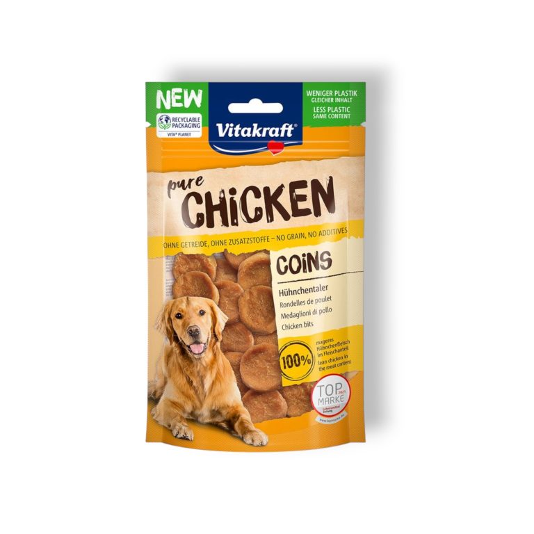 Vitakraft ® Pure CHICKEN, парички от пилешко месо - идеални при тренировка 80гр