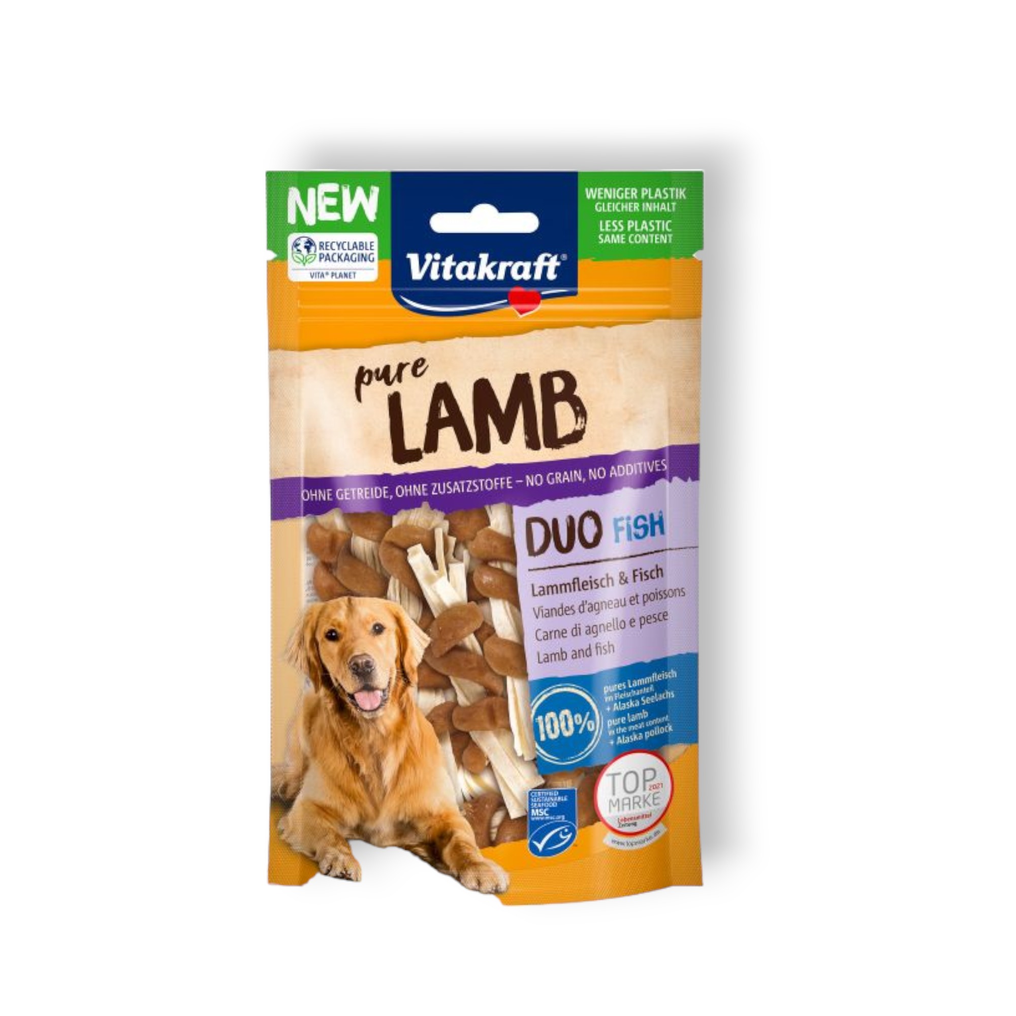 1000 x 1000-PhotoRoom (32) Vitakraft® Pure LAMB DUO FISH 80 g - Месни усуканици с чисто агнешко и риба - Image 1