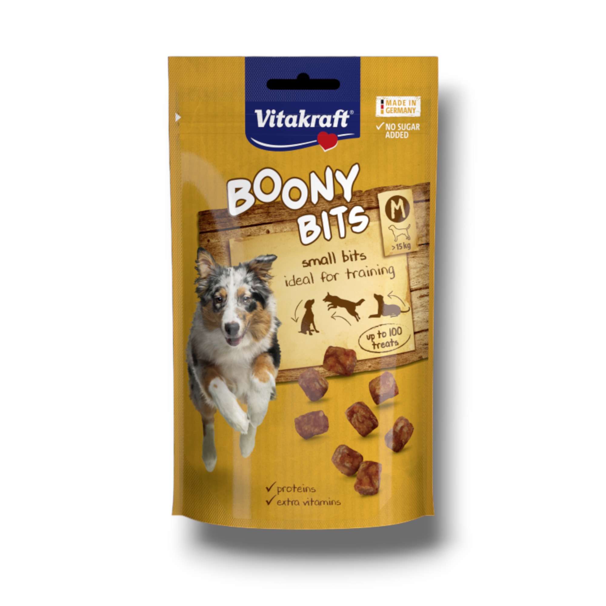 Vitakraft Boony Bits M лакомства за кучета 120 гр – вкусни и меки месни хапки за тренировка и награда Vitakraft Boony Bits M лакомства за кучета 120 гр – вкусни и меки месни хапки за тренировка и награда