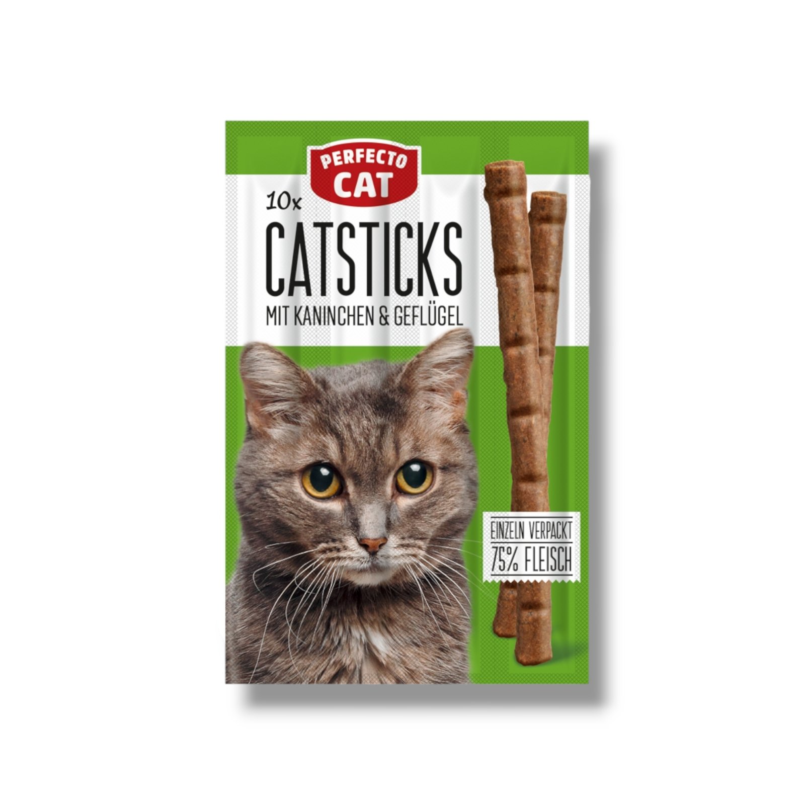 Perfecto Cat Sticks с заешко и пилешко – 10 броя месни лакомства за котки Perfecto Cat Sticks с заешко и пилешко – 10 броя месни лакомства за котки