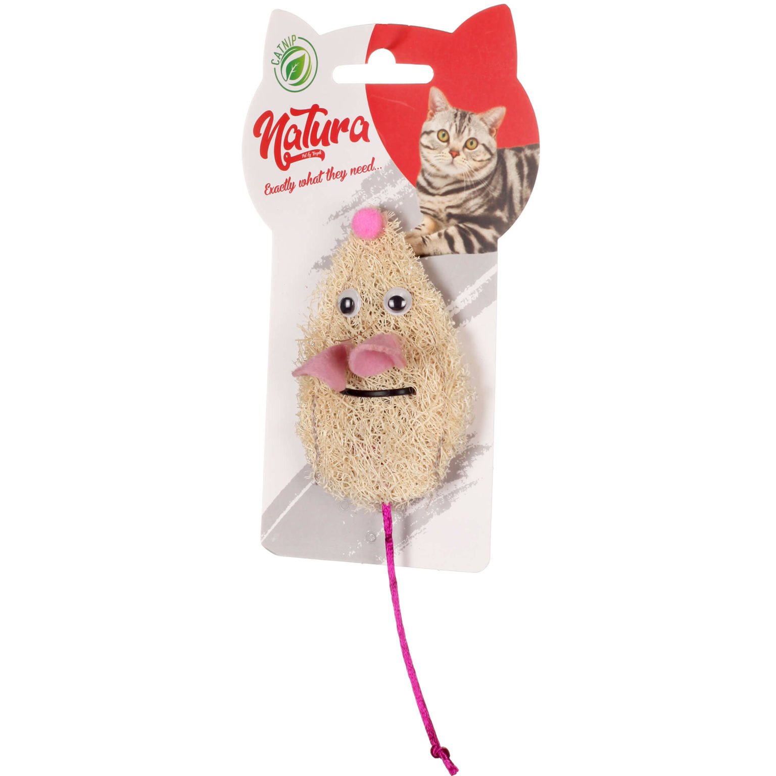 2024/01/1000036341.jpg Котешка играчка, Natura Natural Sponge Mouse Cat Toy PTC-050 - Image 1