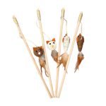Veo Pets Lifestyle For Pets, Въдица дървена, 40см, топче коте - Image 2
