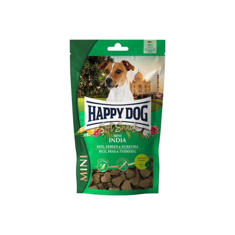 Happy Dog Мек снакс Мини Индиа с ориз, грах и куркума 100гр