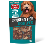 Perfecto Dog – Кучешки лакомства във формата на донъти, с вкус на пилешко месо и риба, 0.110 кг