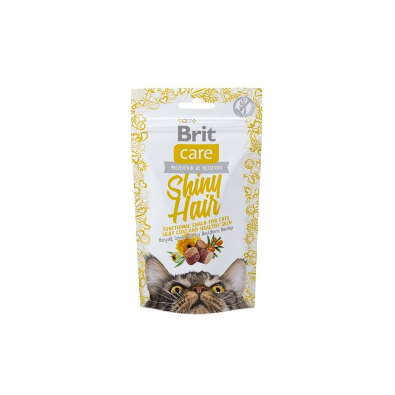 Brit Care Shiny Hair – Лакомства за котки, 50 грама