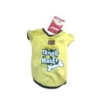 Dubex TROUBLE MAKER - Тениска за куче жълта (3)(31/33см)