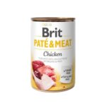 BRIT PATÉ & MEAT - CHICKEN - консервирана храна за кучета с 28% прясно пилешко месо и 22% телешко 0.400 кг.