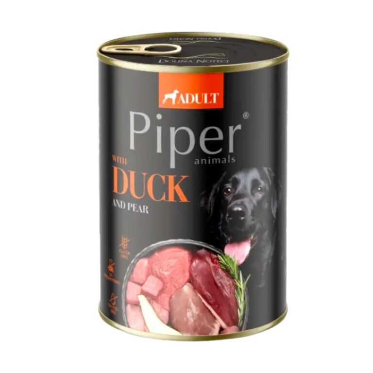 Piper Adult Dog – консервирана храна за кучета с патица и круша, 400 гр