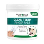 Vet's Best Clean Teeth Finger Pads 50бр дентални кърпички за почистване на зъби, аромат на мента