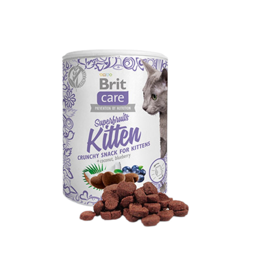 Brit Care Superfruits Kitten – Хрупкави лакомства за котенца, 100 грама