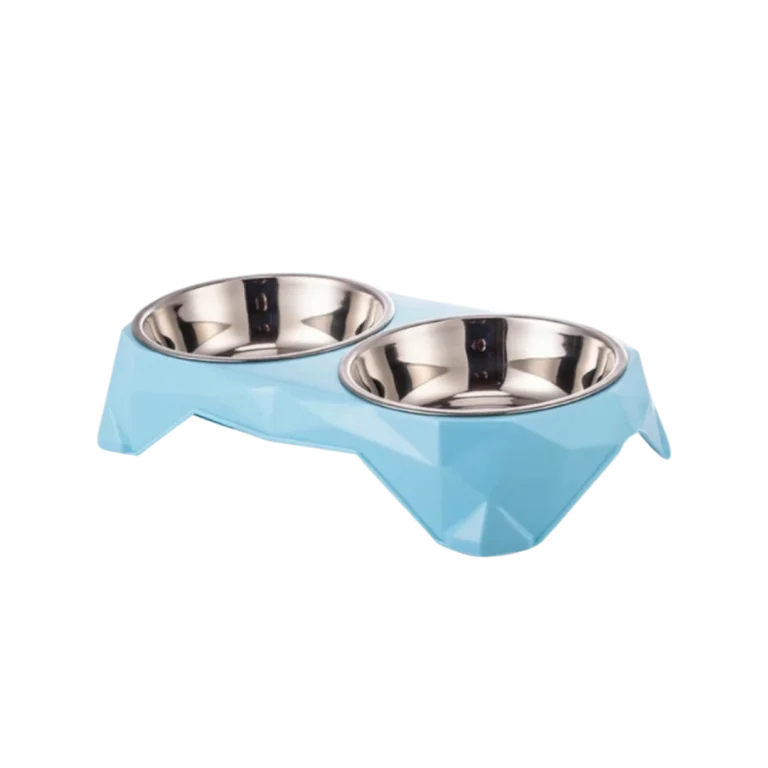 Двойна купа светло синьо 32/16/6,5 см - Veo LifeStyle for Pets