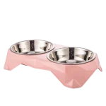 Двойна купа розово 32/16/6,5 см от Veo LifeStyle for Pets – стилна и функционална купа за храна и вода.