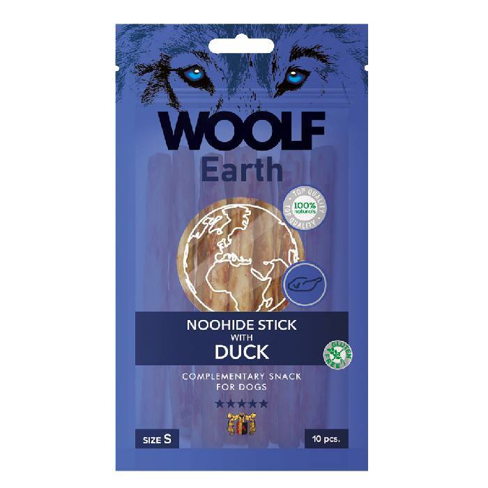 Woolf Earth NooHide Sticks S с патешко 90 г – лакомства за кучета с вкус на патешко