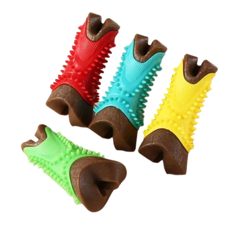 Играчка за куче – дентален дънер 10 см, екологична дървесина и гума