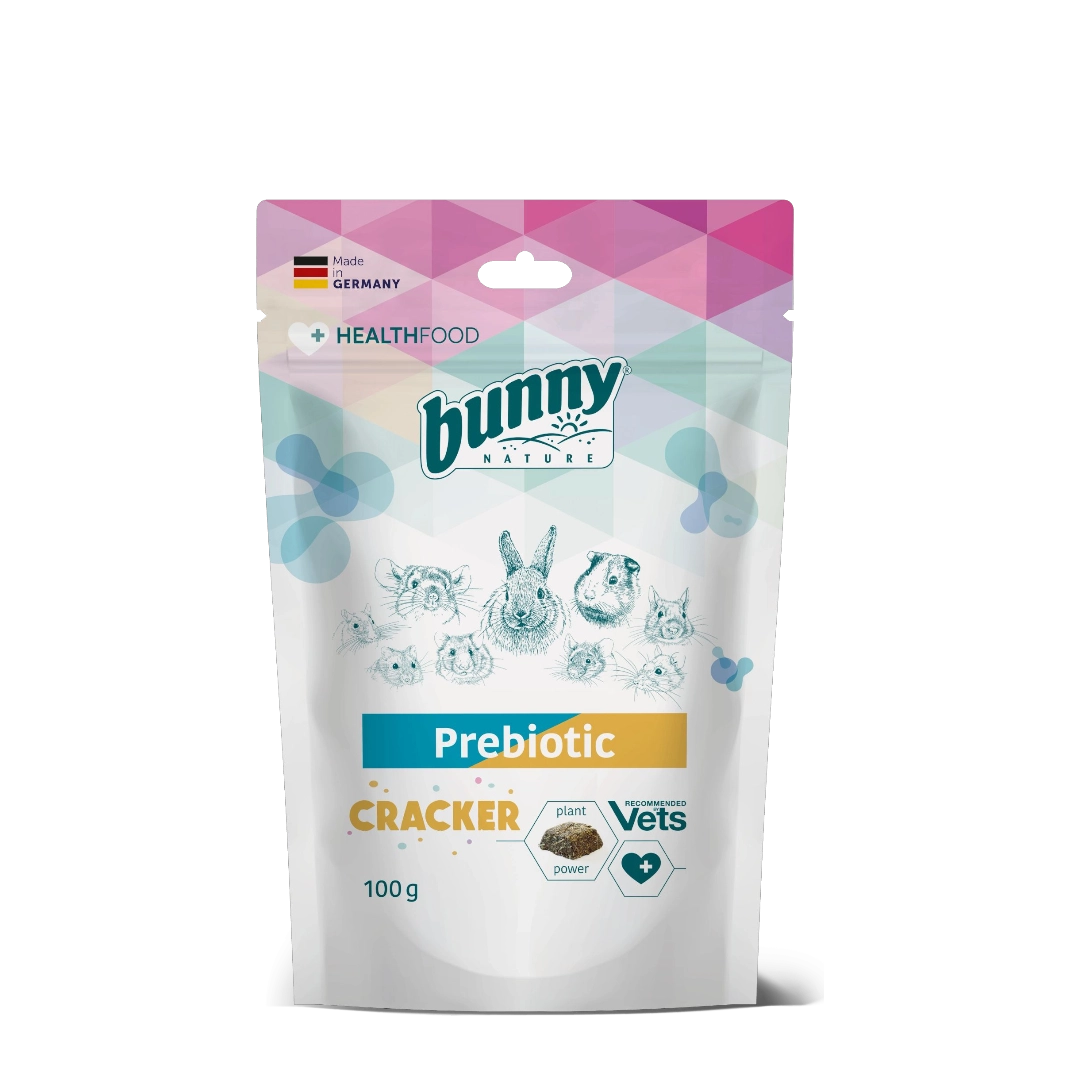 BUNNY1 Bunny Nature Prebiotic Cracker – пребиотични бисквити за зайчета и гризачи 100 г – натурална грижа за храносмилането