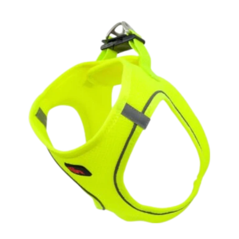 Natura Air-Net нагръдник Neon Lime – лаймово неонов нагръдник за кучета с дишаща мрежа и рефлектори